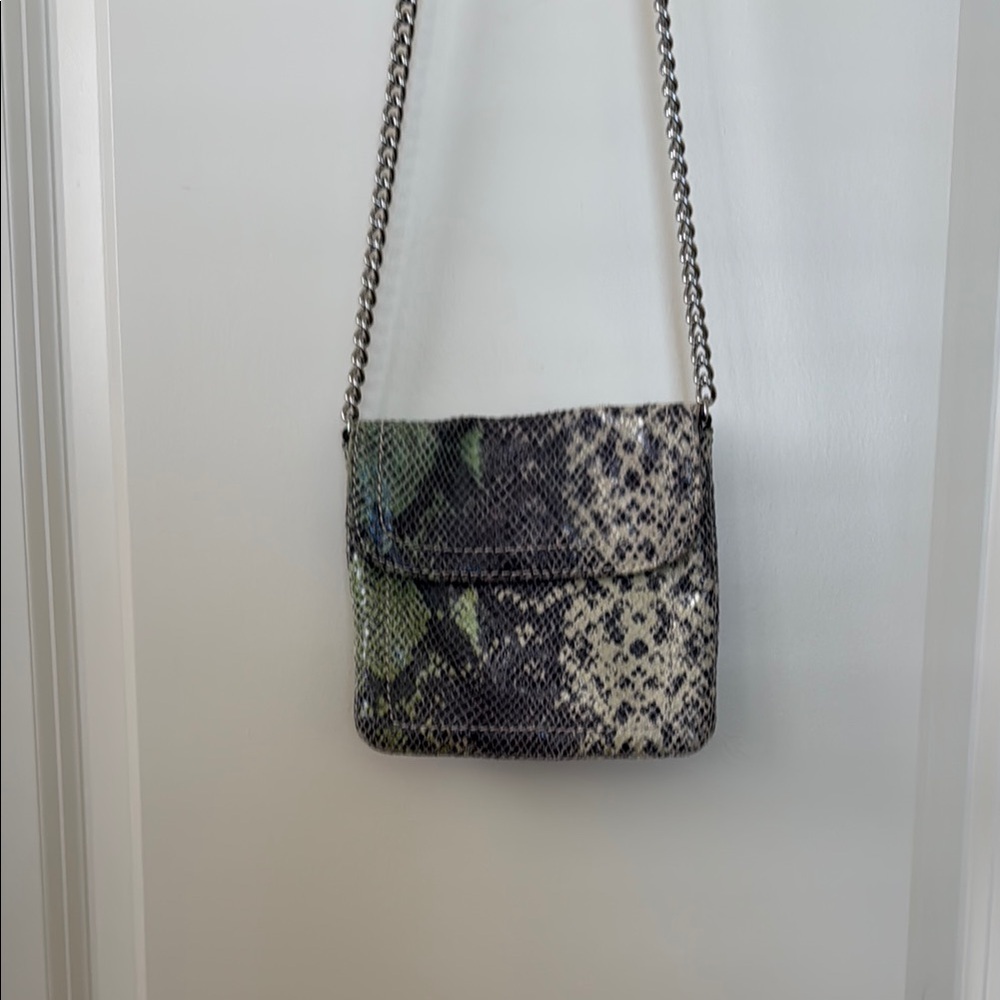 Banana Republic Snake Print Chain Shoulder Bag